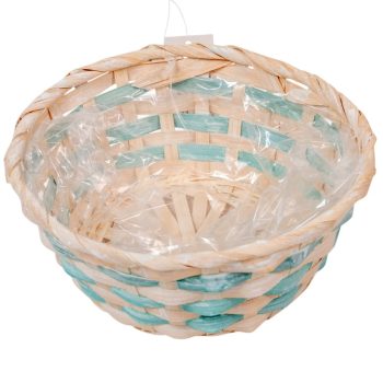 Bambusz tál bélelt kék D20cm M8cm