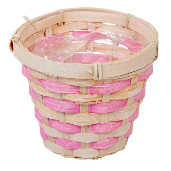 Bélelt kaspó rózsaszín D13cm M11cm