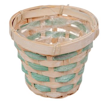 Bélelt kaspó zöld D13cm M11cm