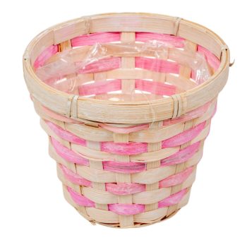 Bélelt kaspó rózsaszín D15cm M12cm