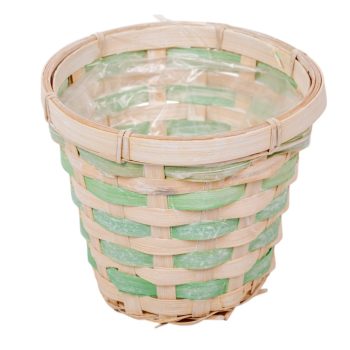 Bélelt kaspó zöld D15cm M12cm