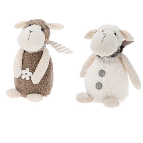 Bárány ülő textil 16cm