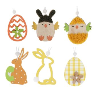 Fa húsvéti akasztós dísz 6cm
