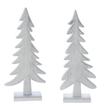 Fenyőfa talppal fa fehér M33cm