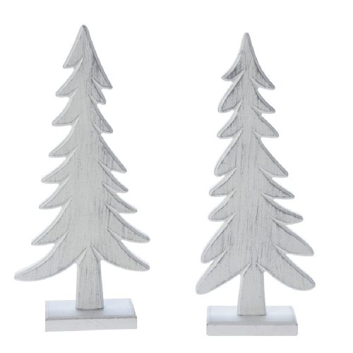 Fenyőfa talppal fa fehér M33cm