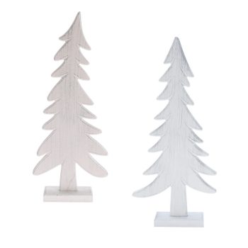 Fenyőfa talppal fa fehér M47cm