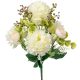 Peony csokor 7v. krém M40cm 12db/#