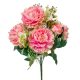Peony csokor 7v. rózsaszín-barack M40cm 12db/#