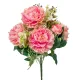 Peony csokor 7v. rózsaszín-barack M40cm 12db/#