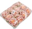 Rózsa virágfej rózsaszín D10cm 12db/csom