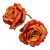 Rózsa virágfej narancs-barna D10cm 12db/csom