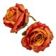 Rózsa virágfej narancs-barna D10cm 12db/csom