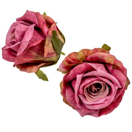 Rózsa virágfej sötét mályva D10cm 12db/csom