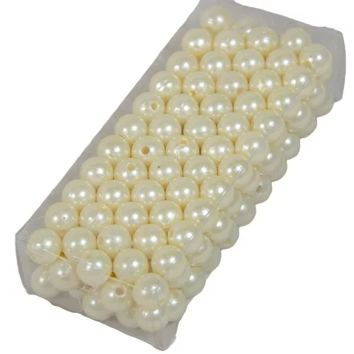 Gyöngy 10mm krém 85gr