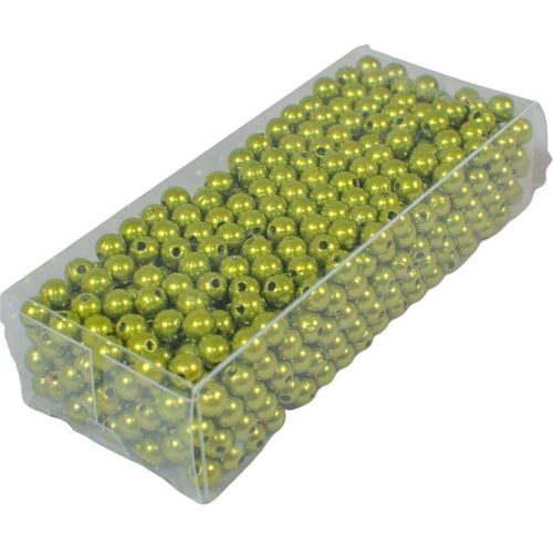 Gyöngy 6mm mohazöld 85gr