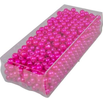 Gyöngy 6mm pink 85gr