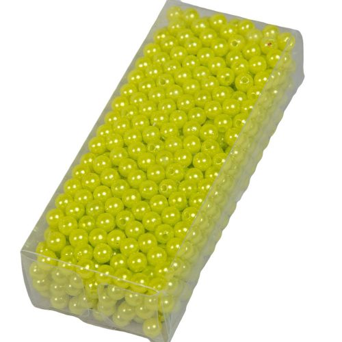 Gyöngy 6mm világos zöld 85gr