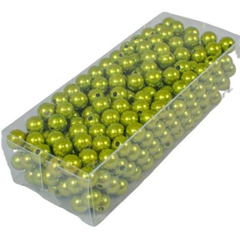 Gyöngy 8mm mohazöld 85gr