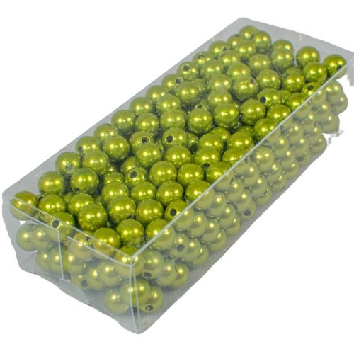 Gyöngy 8mm mohazöld 85gr