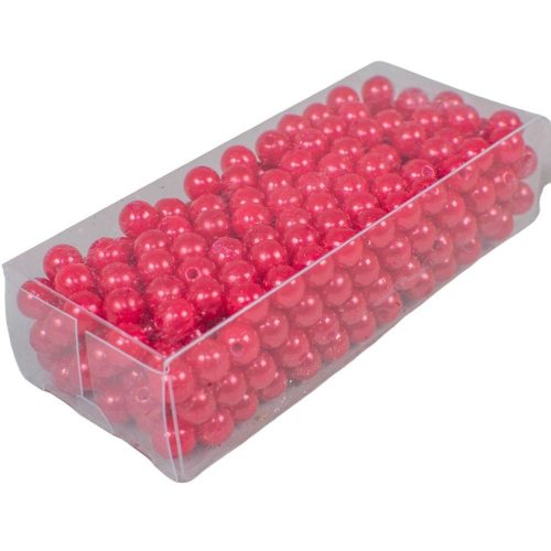 Gyöngy 8mm piros 85gr