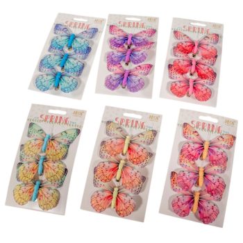 Pillangó csipeszes 9cm 3db-os