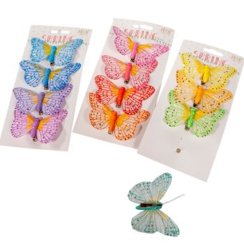 Pillangó csipeszes mix 8,5cm 4db-os