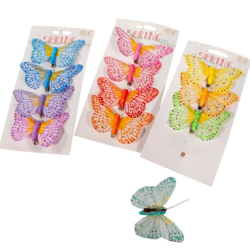 Pillangó csipeszes mix 8,5cm 4db-os