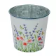 Meadow virágmintás fém kaspó fehér D11,5x10,7cm