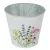 Meadow virágmintás fém kaspó fehér D16x14,8cm