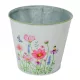 Meadow virágmintás fém kaspó fehér D18x14,8cm