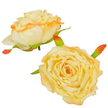 Rózsa virágfej D8cm krém 12db/csom