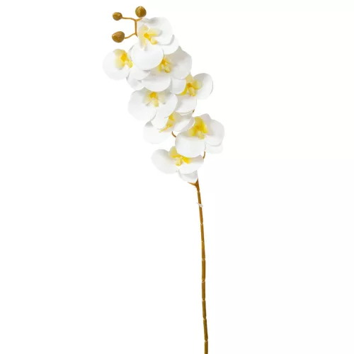 Orchidea szálas gumi fehér M74cm  80db/#