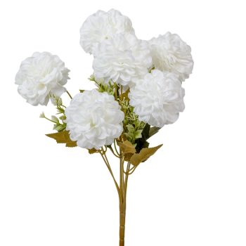 Dália csokor 7 virágos krém 40cm