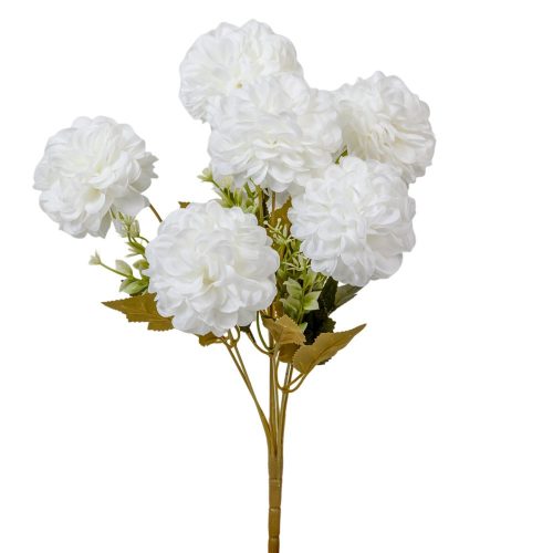 Dália csokor 7 virágos krém 40cm