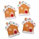 Mézeskalács házikók poly 4cm 4db-os