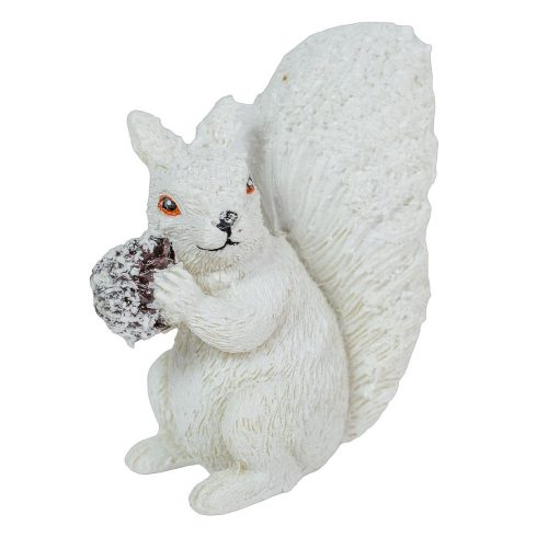 Mókus tobozzal fehér poly M7cm
