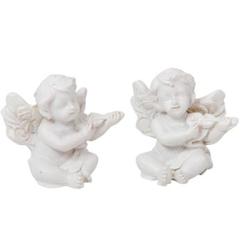 Angyal hangszerrel ülő poly M4cm 2db-os csomag