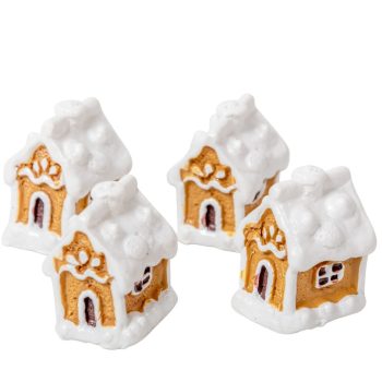 Mézeskalács házikó poly 2,5cm 4db-os