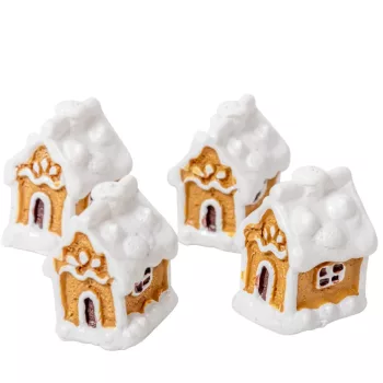 Mézeskalács házikó poly 2,5cm 4db-os