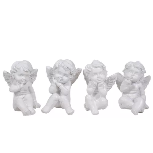 Angyal ülő poly fehér M5cm 4db-os