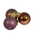 Müanyag gömb középbarna3cm 12db-os
