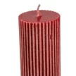 Kontúrozott bordás henger gyertya 50x150mm bordó 4db/csom (db ár)