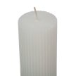 Kontúrozott bordás henger gyertya 50x150mm fehér  4db/csom (db ár)