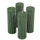 Kontúrozott bordás henger gyertya 50x150mm zöld 4db/csom (db ár)