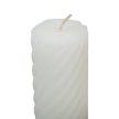 Kontúrozott csavart henger gyertya 55x100mm fehér 4db/csom (db ár)