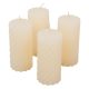 Kontúrozott csavart henger gyertya 55x100mm ivory 4db/csom (db ár)