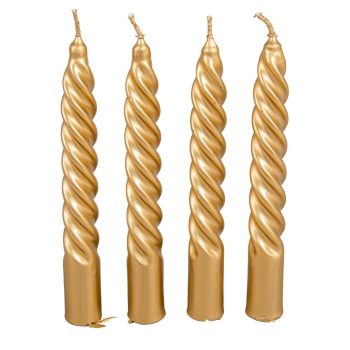 Metál kis csavart gyertya arany 150mm (db ár) 30db/csom