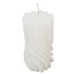 Kontúrozott hullámos henger gyertya 55x95mm fehér 4db/csom (db ár)