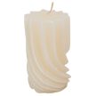 Kontúrozott hullámos henger gyertya 55x95mm ivory 4db/csom (db ár)