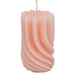 Kontúrozott hullámos henger gyertya 55x95cm púder 4db/csom (db ár)